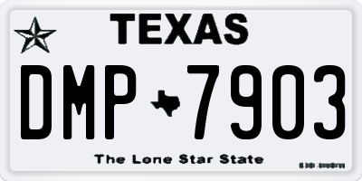 TX license plate DMP7903