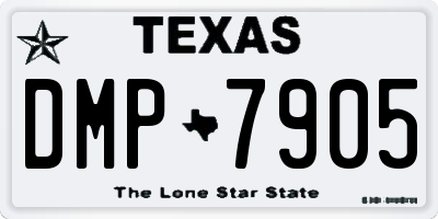 TX license plate DMP7905