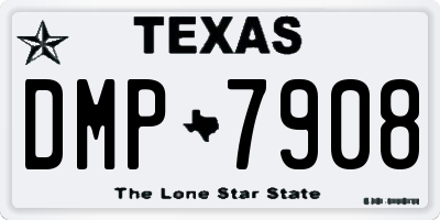 TX license plate DMP7908