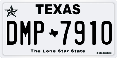 TX license plate DMP7910