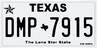 TX license plate DMP7915
