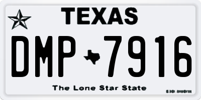 TX license plate DMP7916