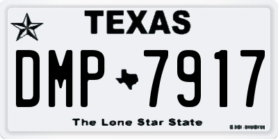 TX license plate DMP7917