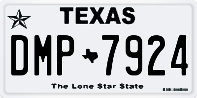 TX license plate DMP7924