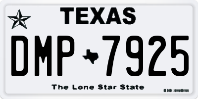 TX license plate DMP7925