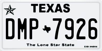 TX license plate DMP7926