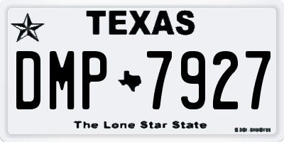 TX license plate DMP7927
