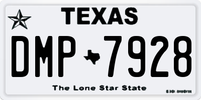 TX license plate DMP7928