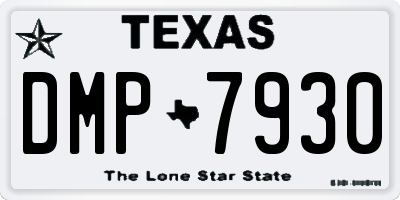 TX license plate DMP7930