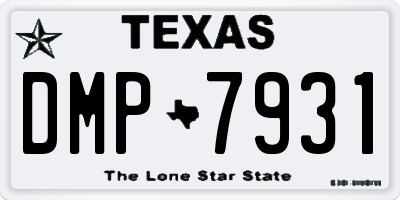 TX license plate DMP7931