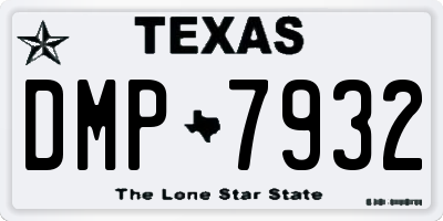 TX license plate DMP7932