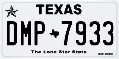 TX license plate DMP7933