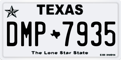 TX license plate DMP7935