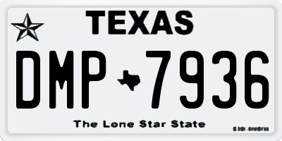 TX license plate DMP7936