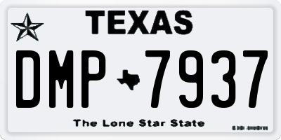 TX license plate DMP7937