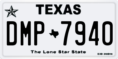 TX license plate DMP7940