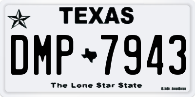 TX license plate DMP7943