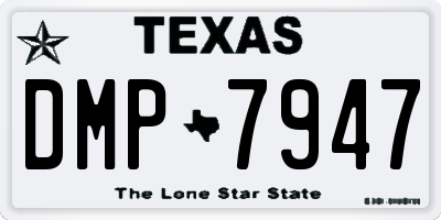 TX license plate DMP7947