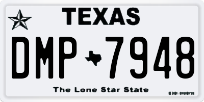 TX license plate DMP7948