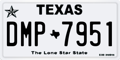 TX license plate DMP7951