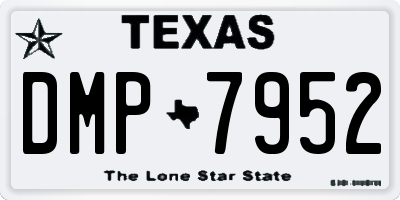 TX license plate DMP7952