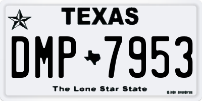 TX license plate DMP7953