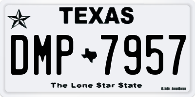 TX license plate DMP7957