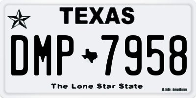 TX license plate DMP7958