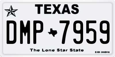 TX license plate DMP7959