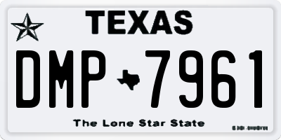 TX license plate DMP7961