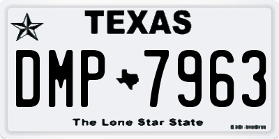 TX license plate DMP7963