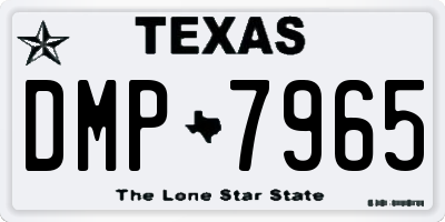 TX license plate DMP7965