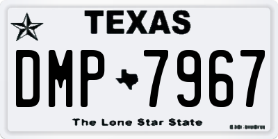 TX license plate DMP7967