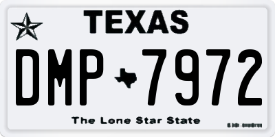 TX license plate DMP7972