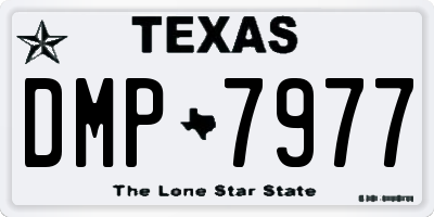 TX license plate DMP7977