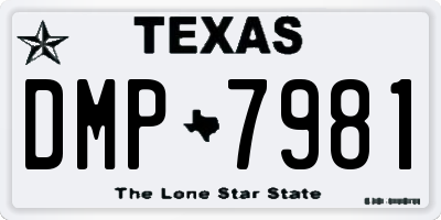 TX license plate DMP7981