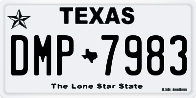 TX license plate DMP7983