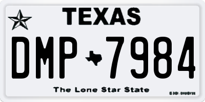 TX license plate DMP7984