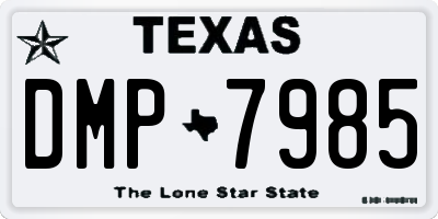 TX license plate DMP7985