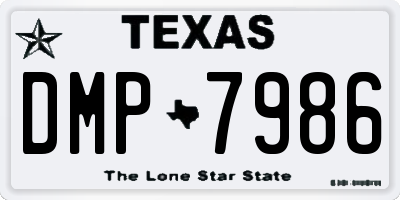 TX license plate DMP7986