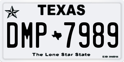 TX license plate DMP7989