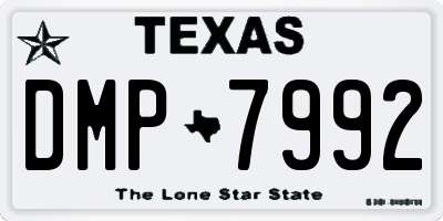 TX license plate DMP7992