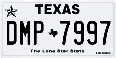 TX license plate DMP7997