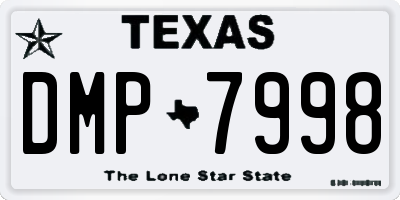 TX license plate DMP7998