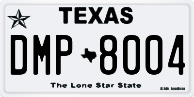 TX license plate DMP8004