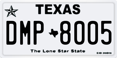 TX license plate DMP8005
