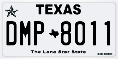 TX license plate DMP8011