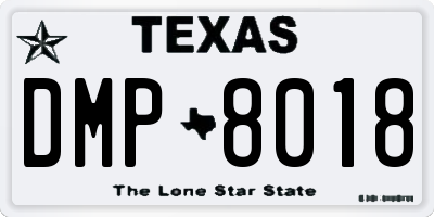 TX license plate DMP8018
