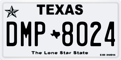 TX license plate DMP8024