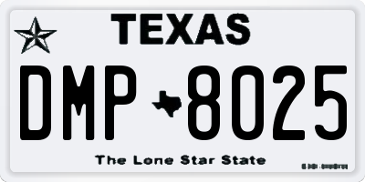 TX license plate DMP8025